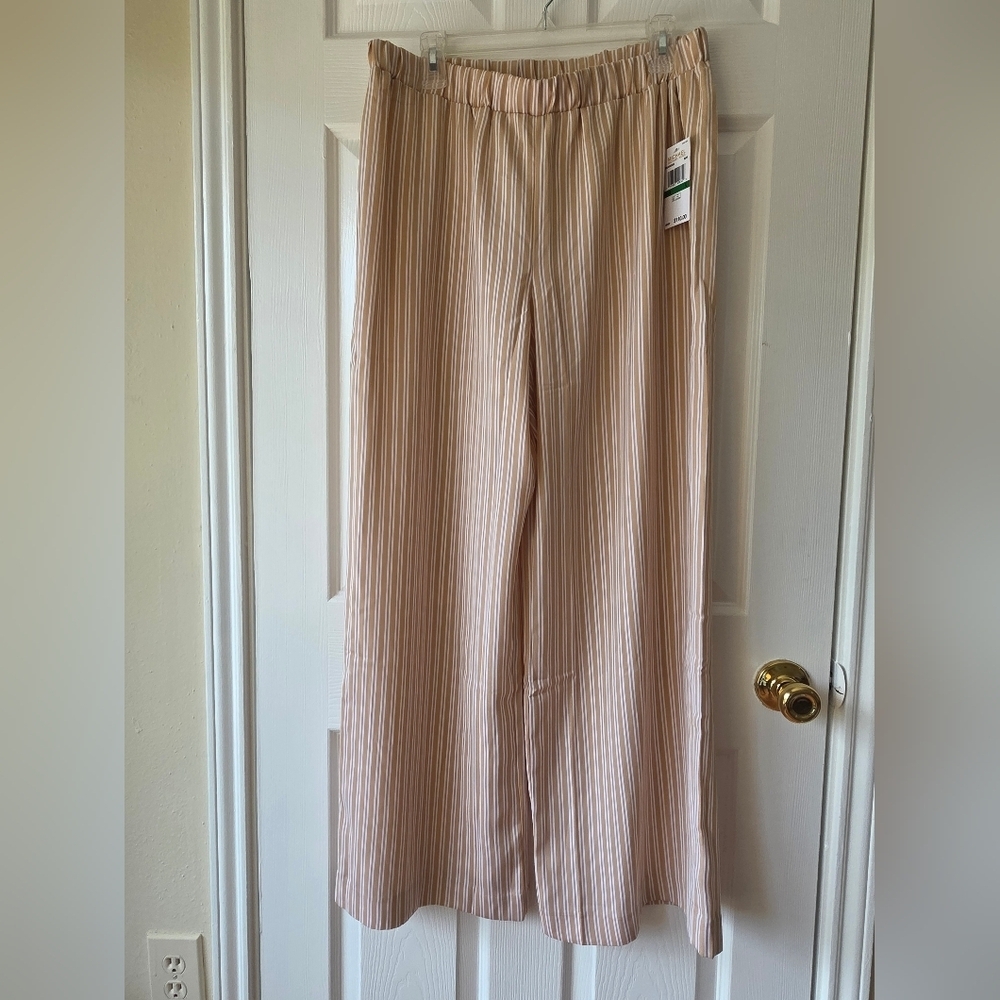 Michael Kors PJ Pants Size Large Stripes Tan NWT $110 - Picture 5 of 8